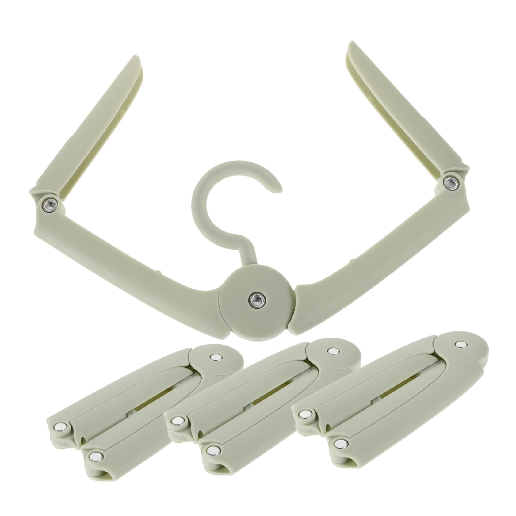 KOMBIUDA 4Pcs Travel Folding Hangers Portable Telescopic Clothes Hanger for Space Saving Travel Camping Laundry Room Suitcase Closet