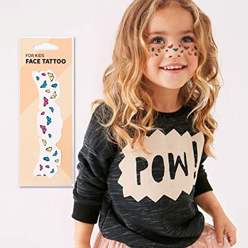 Ooopsiun Face Temporary Tattoos For Kids - Cartoon Butterfly Fruit Dinosaur Face Freckle Tattoo Stickers For Girls Boys Makeup Dancer Costume Birthday Party #TOP3