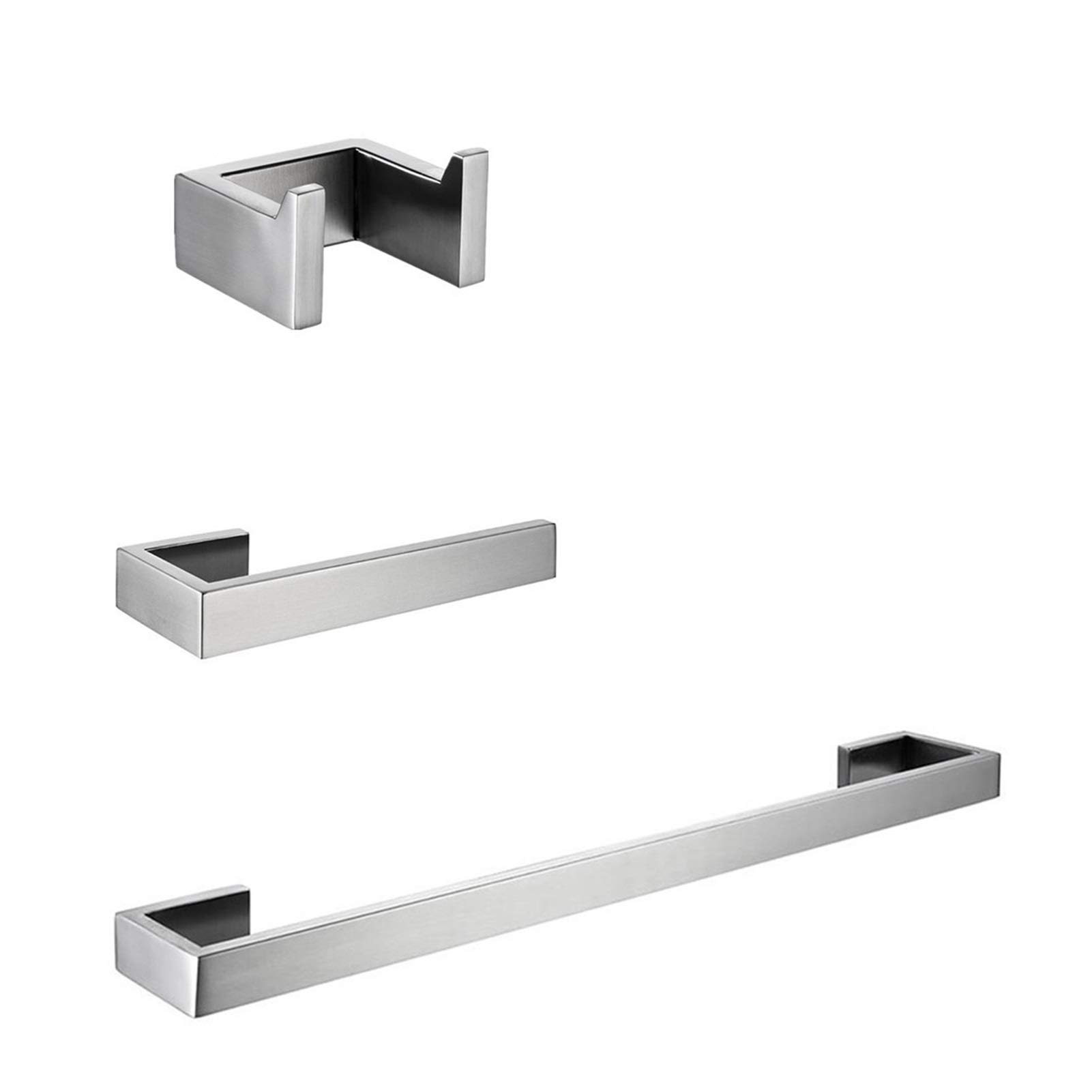Juego de Accesorios de baño Conjunto de hardware de baño Conjunto de accesorios de baño de 4 piezas Conjunto de acero inoxidable Montaje de pared Toalla de toalla de toalla Soporte de toalla Hoja de i