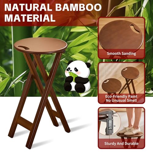 Tabouret de bar pliable portable 63cm et léger pour petit espace