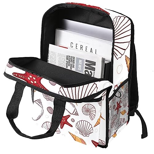 Sac à dos en conque et étoile de mer multicolore réglable