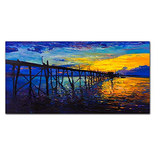 Décoration murale en verre trempé 100x50cm paysage apaisant pour illuminer une pièce sombre