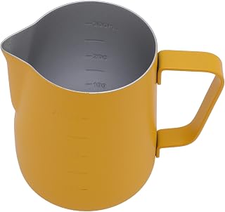 Pangador de espuma de leche, copa de arte con leche de acero inoxidable, jarra de leche a prueba de grado de barista profesional con pico con punta, para un excelente arte con (500 ml)