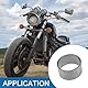 A ABSOPRO ATV Auspuffdämpfer Schalldämpfer Rohrdichtung für Yamaha Rhino 660 2004-2007 Graphit Silberfarben