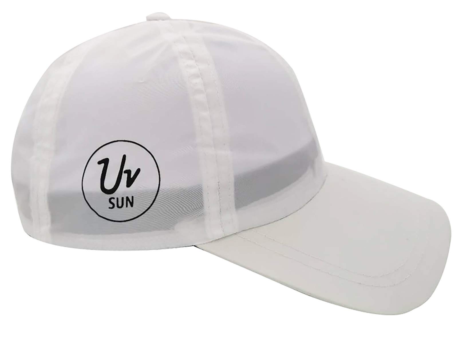 MFAZ Morefaz Ltd Kids Baseball Cap Boy Girl UV UPF 50+ Sun Protection Adjustable Strap Youth Hat (White)