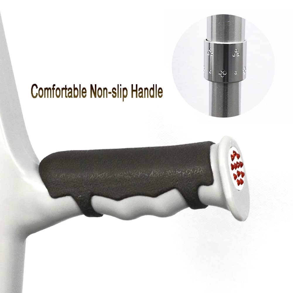 Muletas Ortopédicas para Adultos, Muletas para Viaje（1 Unidad）, Muletas para Caminar, Empuñadura Ergonómicas, Altura Aplicable: 140-190cm