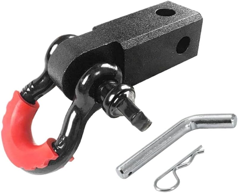 4.75 Ton Receiver D Ring Trailer Hitch Shackle Tow Bar Compatible with RV Car Camper Caravan