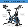 DePommeyeux-Exercise-Bike-Stationary-Indoor-Cycling-Bike-with-35-Lbs-Flywheel-Exercise-Equipment-for-Home-Workouts-Cardio-Training-with-Comfortable-Seat-Silent-Belt-Drive-iPad-Holder De.Pommeyeux Exercise Bike, Stationary Indoor Cycling Bike with 35 Lbs Flywheel, Exercise Equipment for Home Workouts Cardio Training with Comfortable Seat, Silent Belt Drive, iPad Holder
