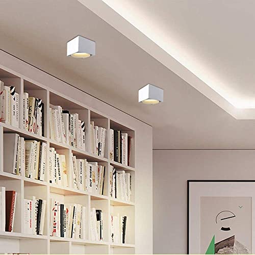Spotlight 7W surface montée plafonnier carré led anti-reflet pour bureau