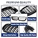 DEKEWEI E46 Grille, Front Kidney Grill Compatible with BMW 3 Series 2002-2005 E46 4-Door 320i 325i 325xi 330i 330xi Double Slats Gloss Black Grill