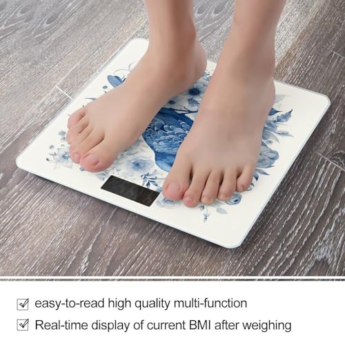 Báscula digital para baño White con sensor de alta precisión miniatura 5