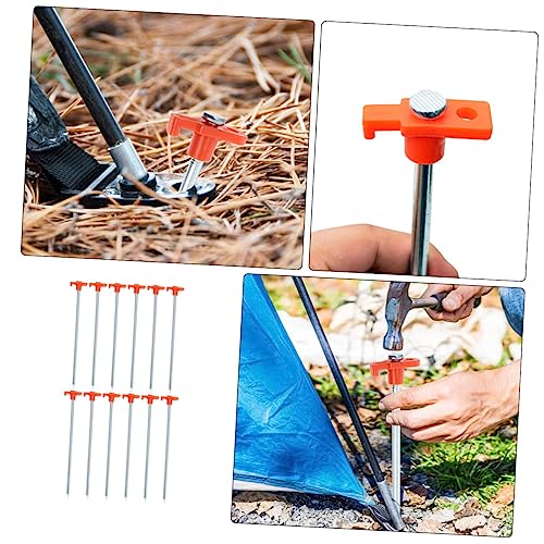 Piquetas inoxidable de 12 unidades resistentes para carpas de camping y toldos estables 8