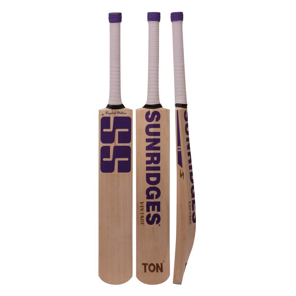Batte De Cricket Saule Anglais Grade Pro (taille Manche Courte) Avec Housse Et Protège-orteils