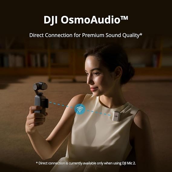 DJI Osmo Pocket 4 Creator Combo, Vlogging Cameras, 4K/240fps Vlog Camera, 3-Axis Stabilization, Active Track 7.0, Mic + Accessories Including a 128GB Extreme Memory Card + More
