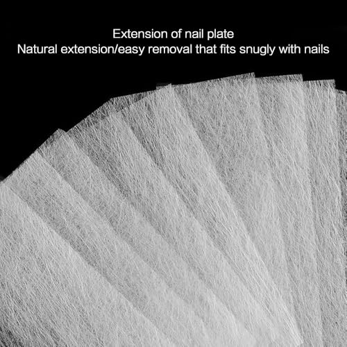 TSUOUKL 20 Stück Silk Fiberglass Nail Extensions, Fiberglas Nagelverlängerung Nail Extension Silk Fiberglass Gel Kit Manicure Tool für Fiberglasmodellage die Fingernagelreparatur Nägelverlängerung