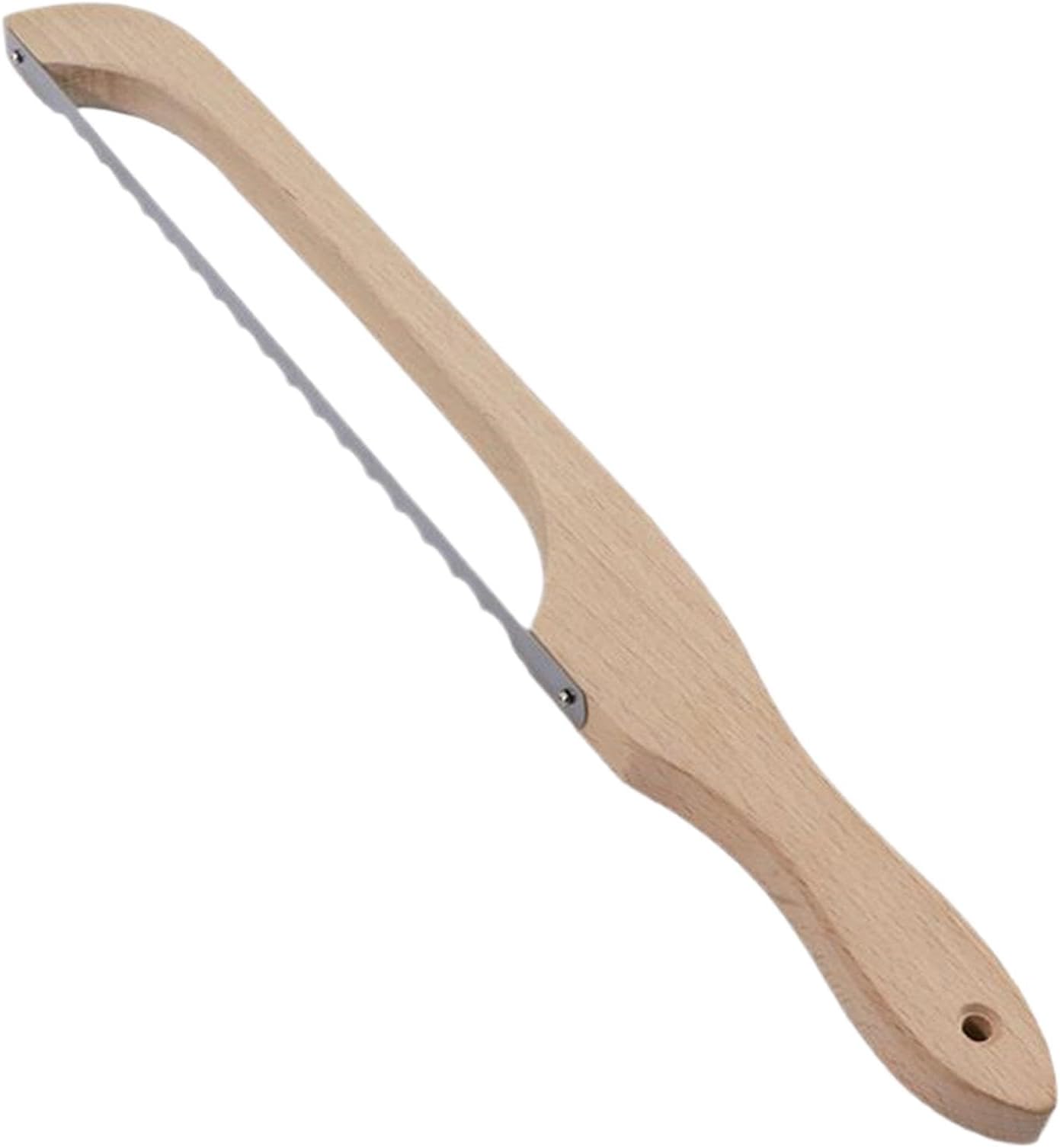 Bread Slicer Cutter, Wooden Bread Cutter | Serrated Soap Slicer Dough Cutter, Stainless Steel Cutting Tools Bakery Supplies, Fiddle Bow Baking Tool for Homemade Baguette