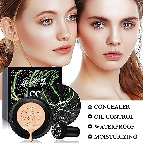 Hinbest Cogumelo Head Air Cushion BB Cream Face Makeup Corretivo fosco de longa duração