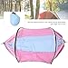 Hammock with Mosquito Net, Camping Hammock, Camping hammocks for Adults, Outdoor Automatic Strut Hanging Parachute Cloth Mosquito, Net AntiRollover Hammock (Light Blue and Pink)