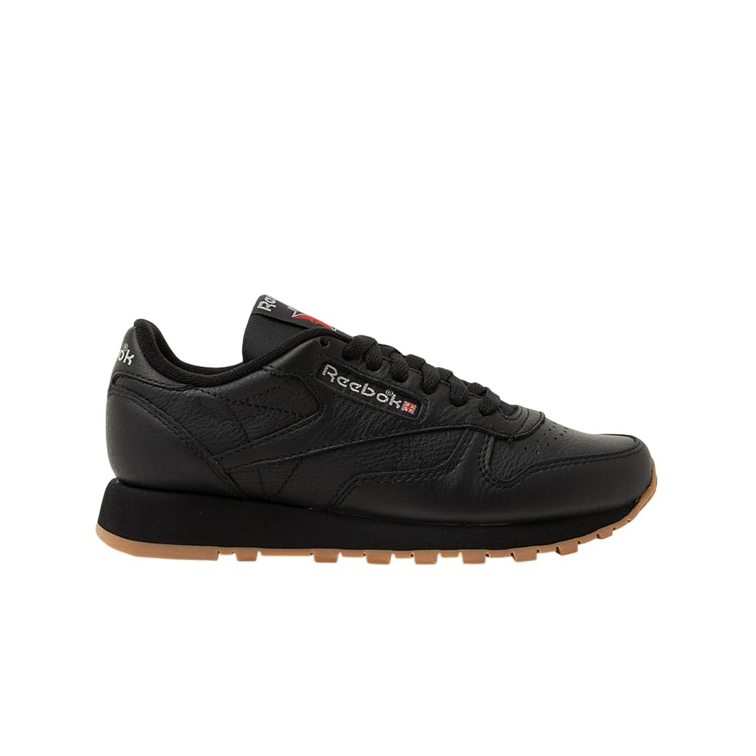 Reebok - Classic Leather Sneakers  Black/Pure Grey/Reebok Grey  Size 37.5