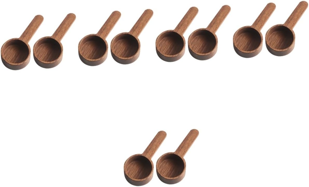 10pcs Tea Scoops Set Compact Wooden Spoons for Coffee Spices Household Use