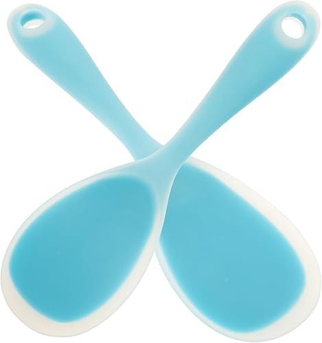 Cuchara de arroz de silicona, espátula de arroz para cocina, cuchara de cocción de arroz, pala de arroz, olla de repuesto de goma para arroz, pala