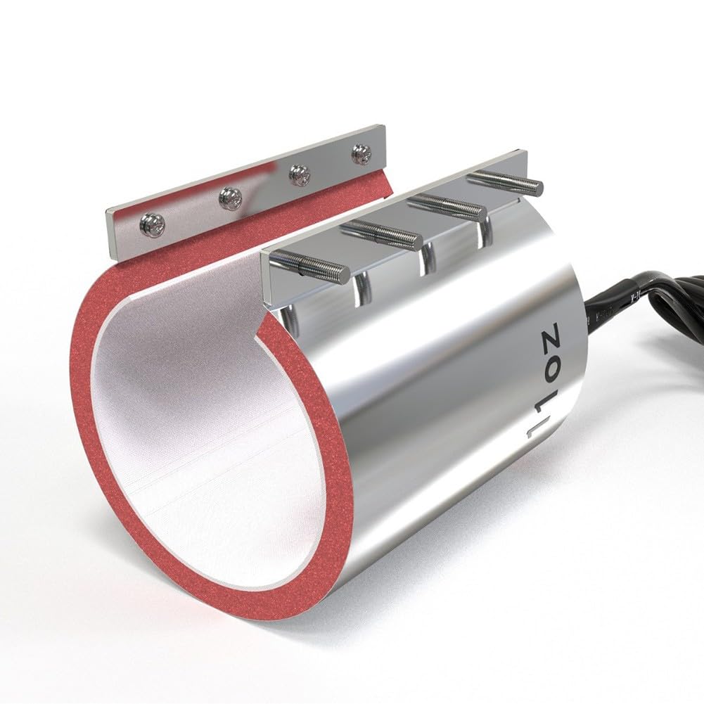 Prensa térmica de silicona para máquina de impresión de tazas, resistente a altas temperaturas (-17.8-204.4 °C), 250-500 W, 230 × 115 mm, mecanizado CNC