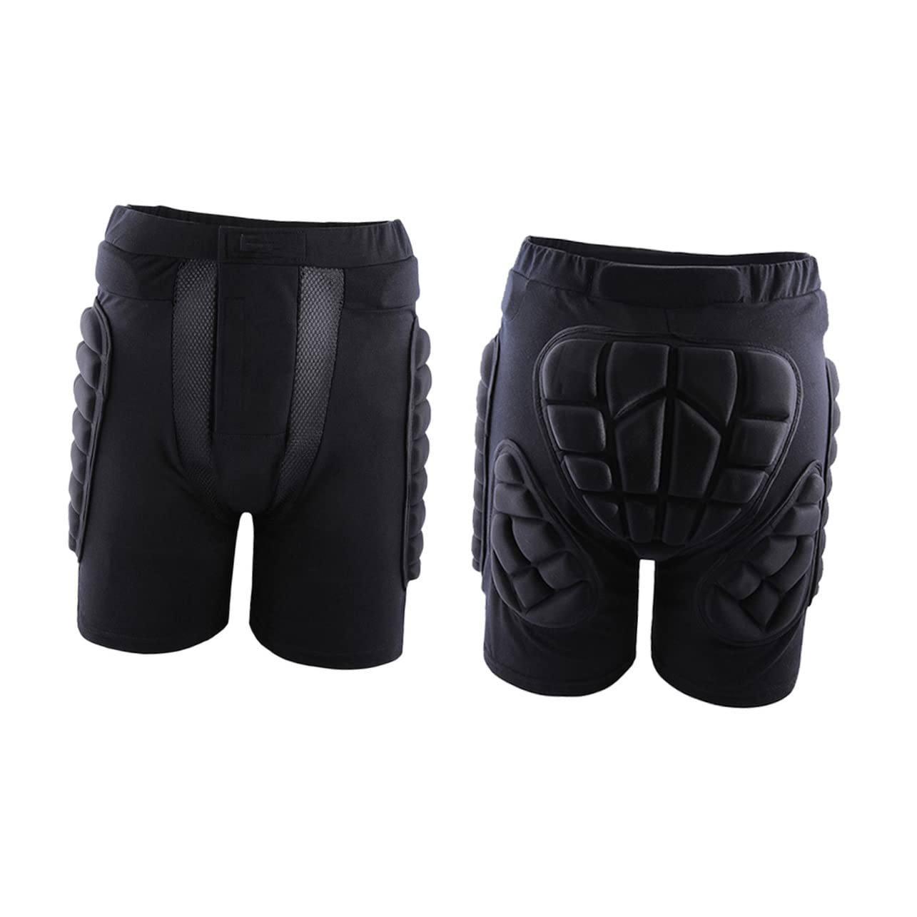 BESPORTBLE Skihose für Junge Mädchen Schwarz Snowboard Schutzhose mit Rundumpolsterung für Hüfte Oberschenkel und Steißbein Elastischer Atmungsaktives Material für Skifahren und Snowboarden