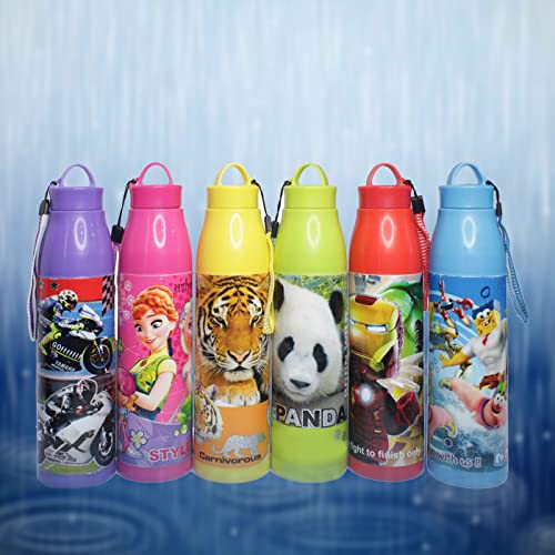 Image of EKAN 3 in 1 Motivational Water Bottles Set 2000 ml, 900 ml, 300 ml Large Capacity Sipper Bottles for School, Office, Home and Gym Use Leak-proof BPA-Free Water Bottles (Multicolor)
