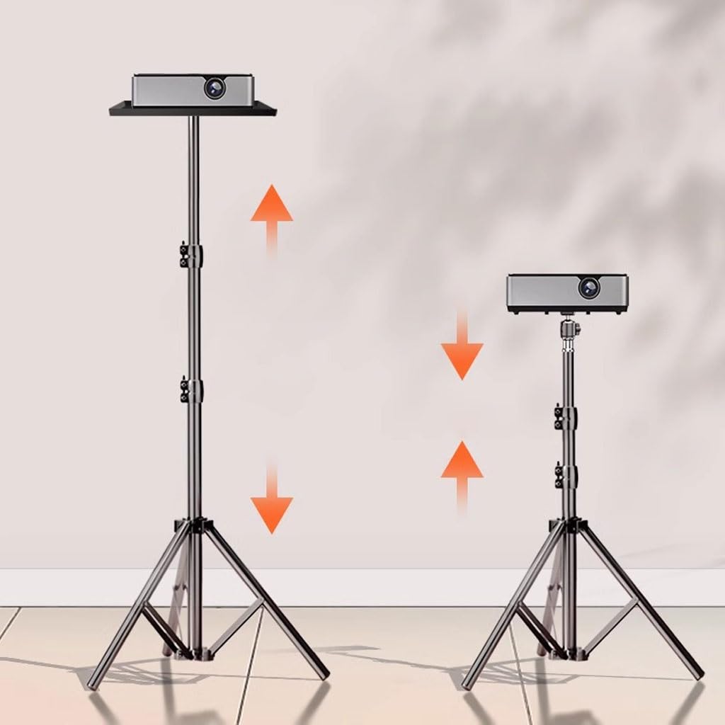 NASTYA Soporte para Proyector Base de Escritorio, Abrazadera de Mesa, Soporte Perforado, ángulo de rotación de 360 ​​Grados, Estante Ajustable en Altura