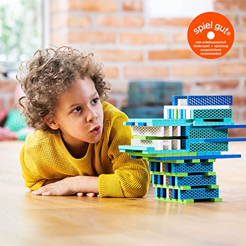 bioblo Hello Box Ocean Mix with 100 Pieces, Sustainable Colourful Building Blocks for Children from 3 Years - Image 3