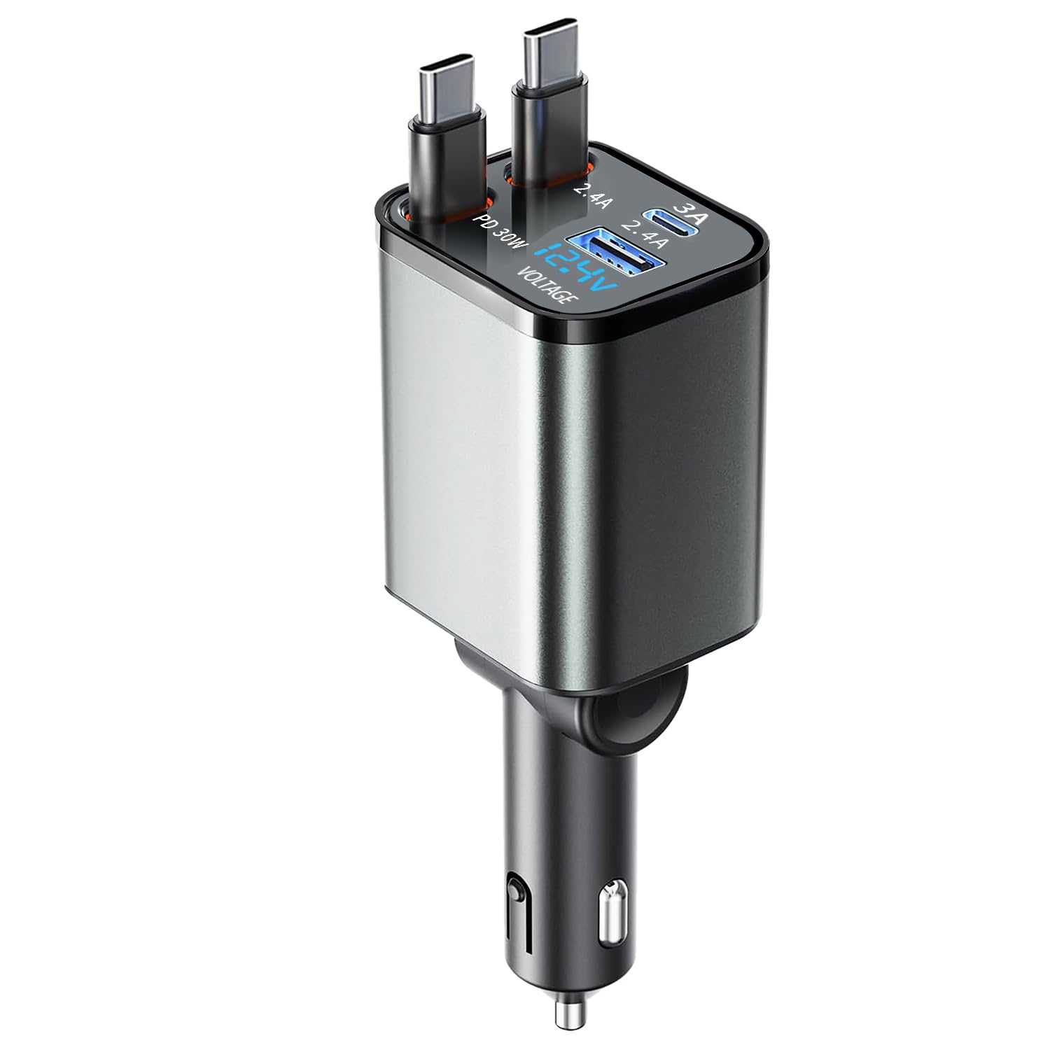 Amazon.co.jp: 【巻き取り・タイプc 2本】CARXtruck シガーソケット 車