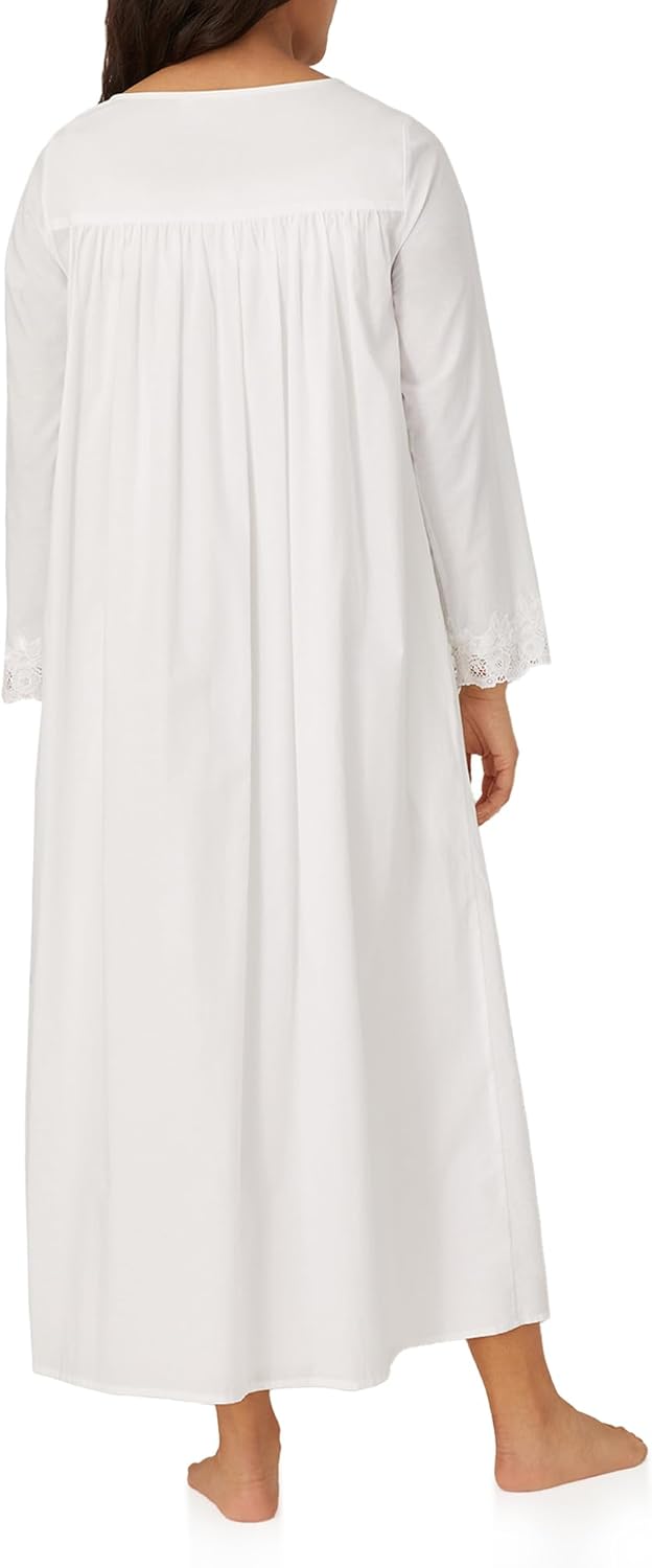 Eileen West Queen Anne's Lace Womens Sleepwear & Loungewear - Florentine Lace Collection - 100% Long Sleeve Soft Long Robe - Image 3