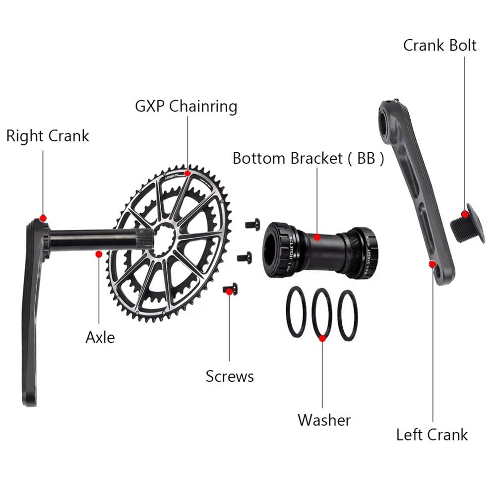 Korby rowerowe 170 mm GXP stop aluminium podwójna prędkość okrągła tarcza 50-34T 52-42T 53-39T 52-36T zestaw korbowy MTB