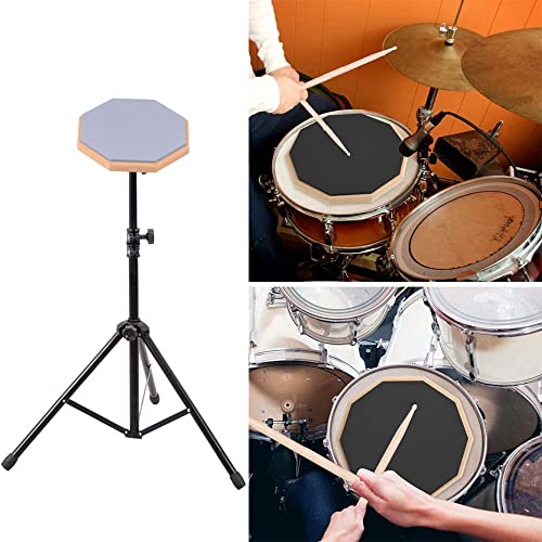 8 Zoll Drum Pad ÜBungspad Schlagzeug, Drum Pad ÜBen, Bungspad Schlagzeug, Drum Practice Pad, 2 Seitig Leises ÜBungspad, Mit Massivholz Drumsticks, Für Übe Das Trommeln, Grau - Image 8