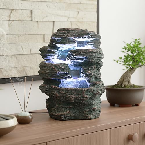 Arnusa Springbrunnen Niagara mit LED Beleuchtung IN-&Outdoor...