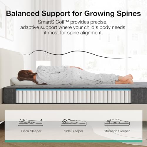 Image of Novilla 8 inch TwinXL Mattress, NanoGEL TwinXL Size Mattress with Smarts Coil for Motion Isolation & Pressure Relief, Medium Firm Hybrid Mattresses in a Box, CertiPUR-US Certified