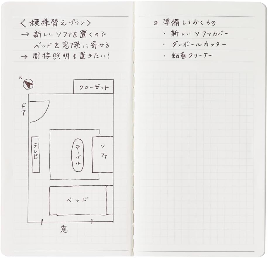Noritsu Petit Pagem Personal Organizer, Refill, Mini 6, Section Type Log, PRF3101