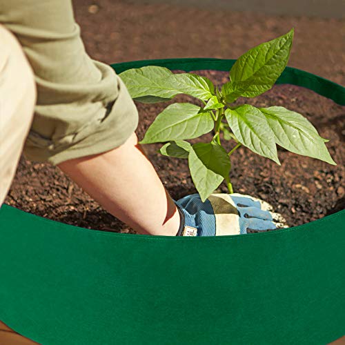 Trraple 2Pcs Fabric Raised Garden Beds For Vegetables, 50 Gallon Large Grow Bag Round Raised Planter Grow Bag For Herb Flower Vegetable Plants #TOP5