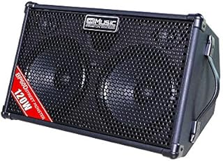 Coolmusic BP60D 120W Battery Powered Acoustic Guitar Amplifier- Portable Bluetooth Speaker with Reverb Chorus Delay Effect, 7 Inputs