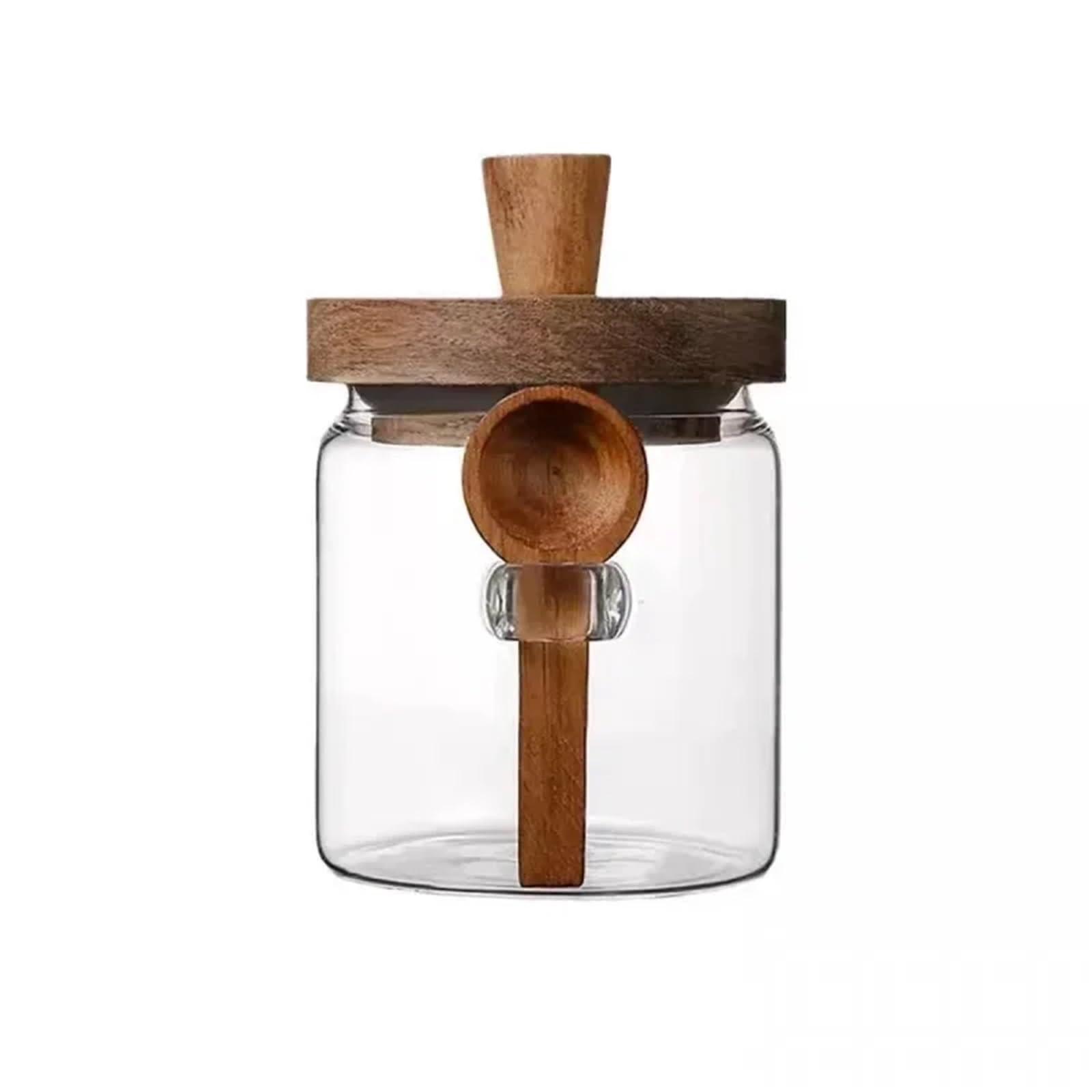 ASMJHQCLW Kitchen Storage Jar, Glass Coffee Bean Jar Airtight Seal Storage Container For Kitchen Office Grains Spices