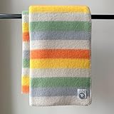 JOWOLLINA WoolOnly Manta reversible de lana noruega, diseño de rayas