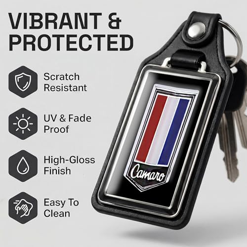 Image of Brotherhood Car Key Chain for Camaro - Classic Models Keychain for Men and Women Gift Key Ring - -