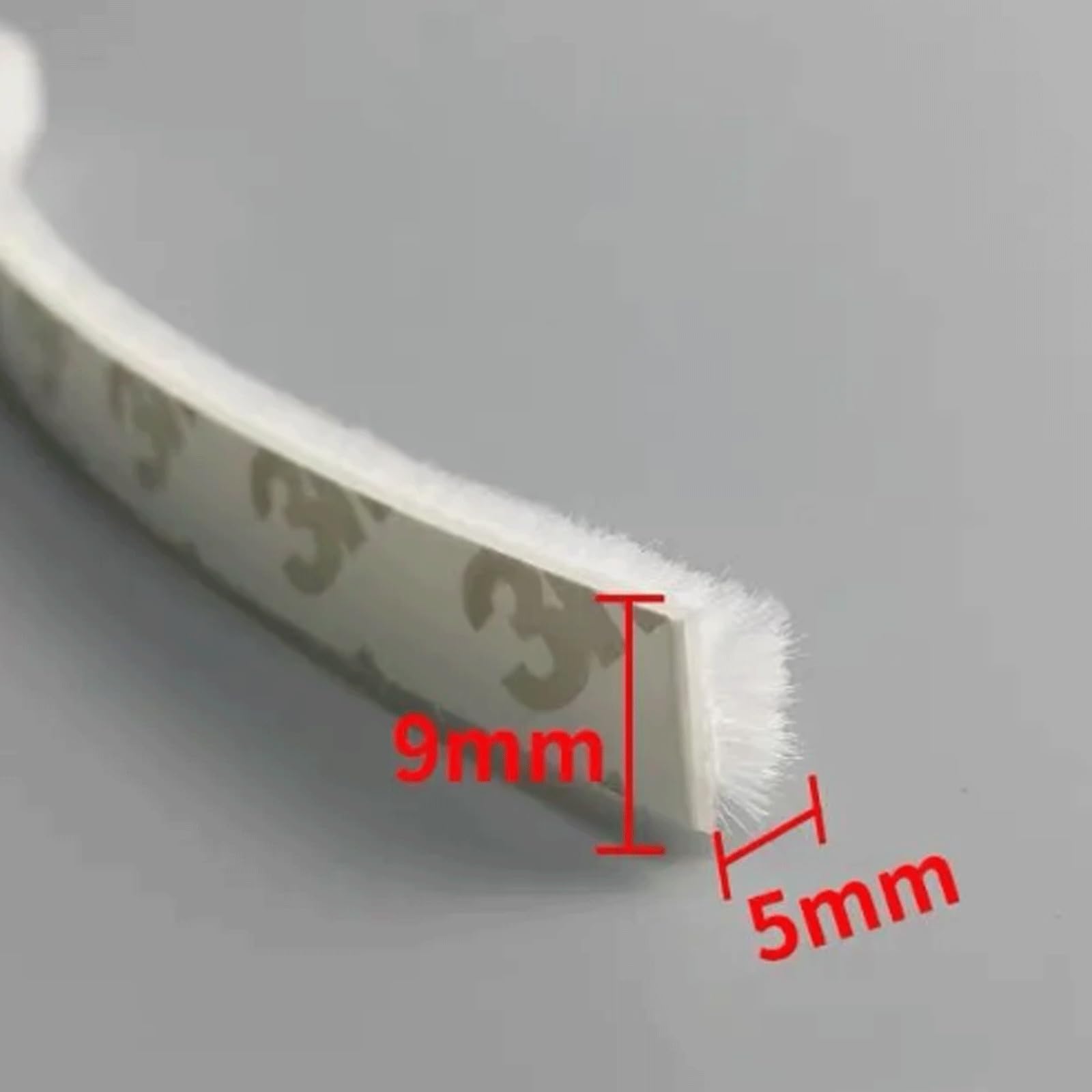 KRILLIQ Striscia di Tenuta a Spazzola per finestre in Polipropilene, Accessori per Porte Resistenti allo stiramento, guarnizioni per Lato Telaio di finestre/Porte