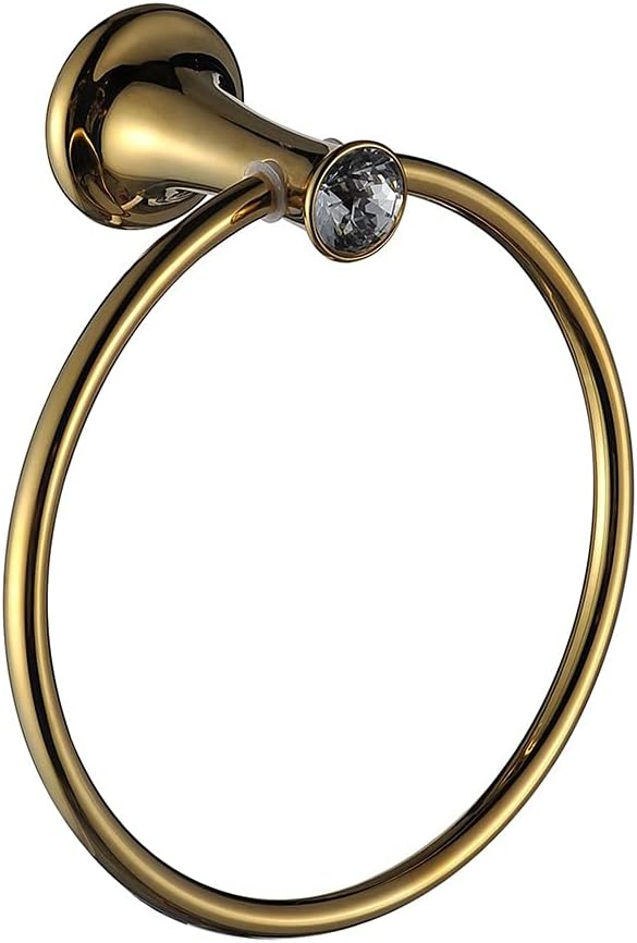 LSLYTQ Bathroom Accessories Hardware Towel Holder, Hanging Towel Hanger Hand Towel Ring, Wall Mounted