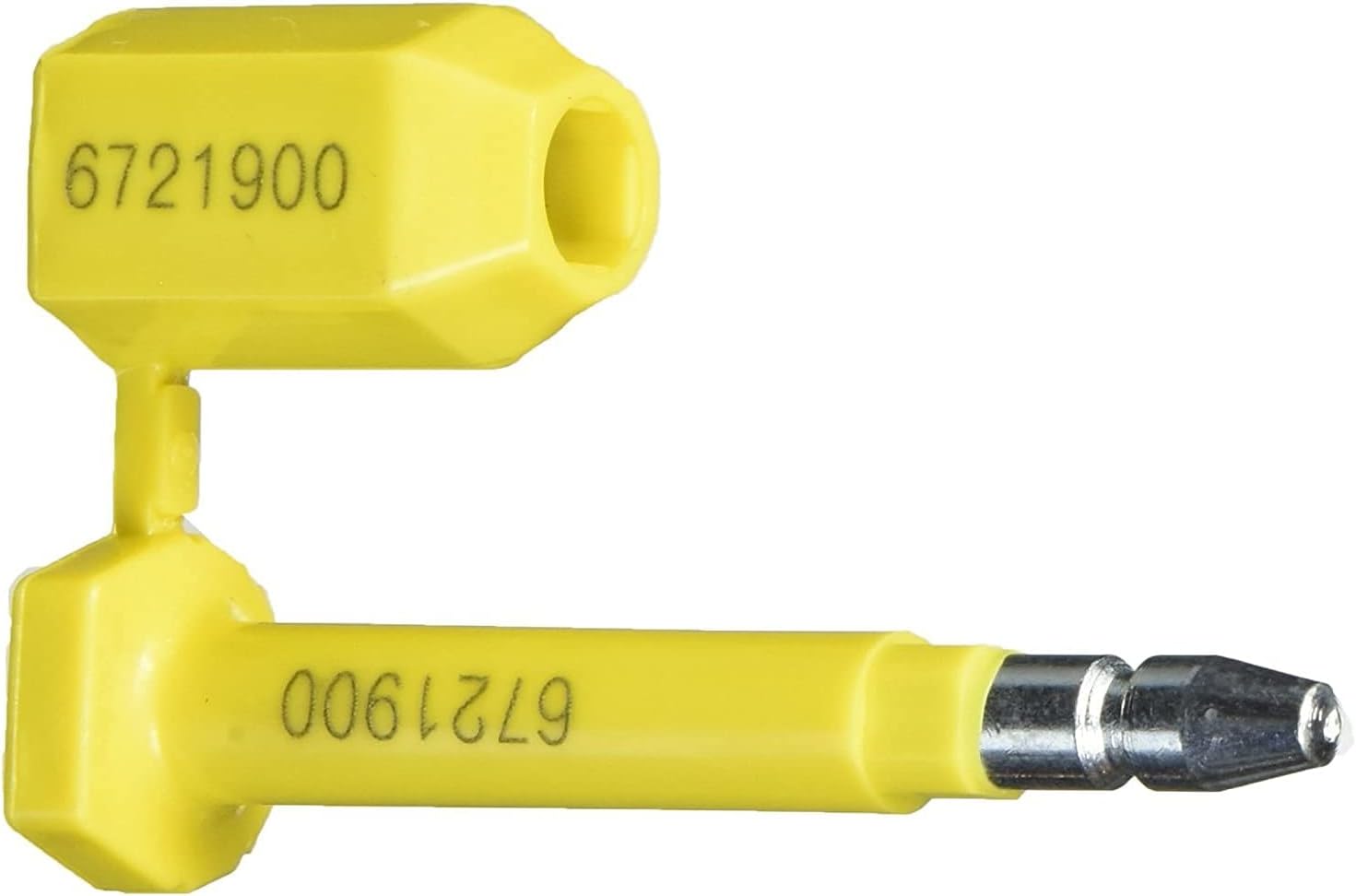 250 Pcs Bolt Seals Shipping Seal with Print Progressive Numbering for Cargo Containers, Trucks, Trailers, Yellow