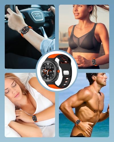 Image of Bands for Samsung Watch 8 Smartwatch,Sport quick-release Silicone Band for Samsung Watch 8,Soft Lightweight & Ventilated Comfort Replacement Smartwatch Strap,Adjustable Wristband