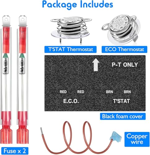 Image of 2PCS RV Water Heater Thermal Cutoff Kit - ECO Thermostat Assembly - Compatible with Atwood 91447 93866 Models # GCH6-4E GCH6-6E G6A-7E G6A-8E GC6AA-9E GCH10A-2E G610-3E GH610-3E XT Series