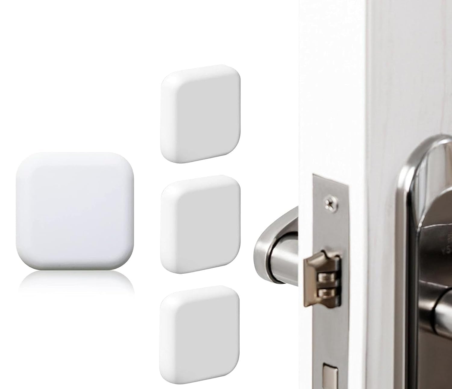 RECLUSE 4pcs Anti-Collision Stickers Square Silicone Door Stop Door Stopper Wall Protector Door Bumpers for Door Handle Buffer Guard Walls Door Protector Anti-Fall White Protective Agent (B0DCW6757T) Amazon Price History, Amazon Price Tracker