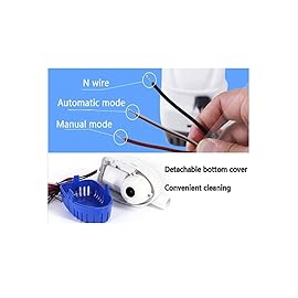 Automatic Submersible Boat Bilge Water Pump 12v 750gph Auto with Float Switch, 3/4 Outlet, Compact Marine Boat Yacht