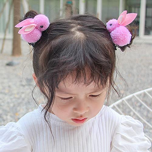 19 Pack Cute Stuffed Bunny Hair Clips Elastic Plush Animal Rabbit Scrunchies Bunny Ponytail Holders Hair Band Hair Accessories For Women Girls #TOP4